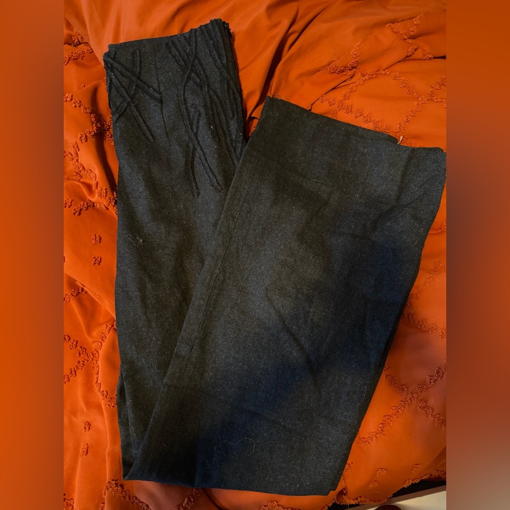 Alberta Ferretti Charcoal Wool Pants